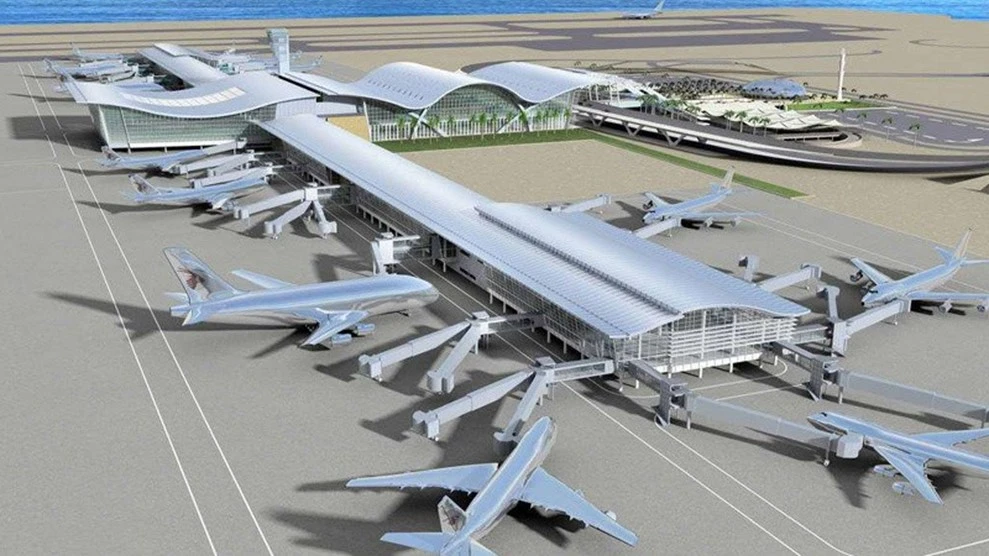 a large airport with many airplanes Dholera smart city airport Urban NXT Developers